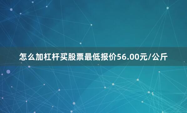 怎么加杠杆买股票最低报价56.00元/公斤